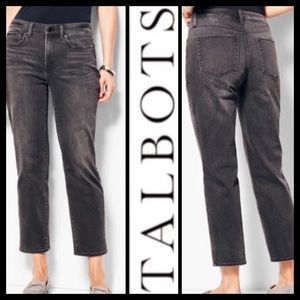Talbots Flawless High Rise Straight Crop Jeans